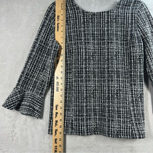 Talbots Bell Sleeve Textured Stretch Knit Blouse Top Women’s Size S - Picture 5 of 7
